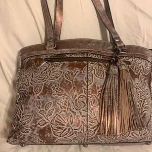 Patricia Nash Poppy Tote Bag, Tooled Leather Purse